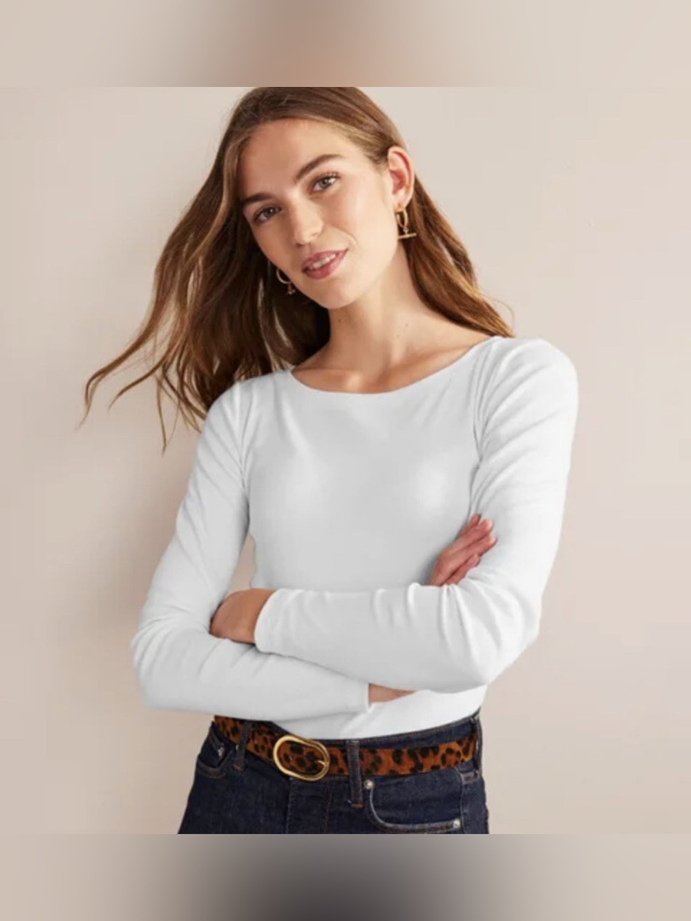 BODEN │ESSENTIAL BOAT NECK JERSEY TOP